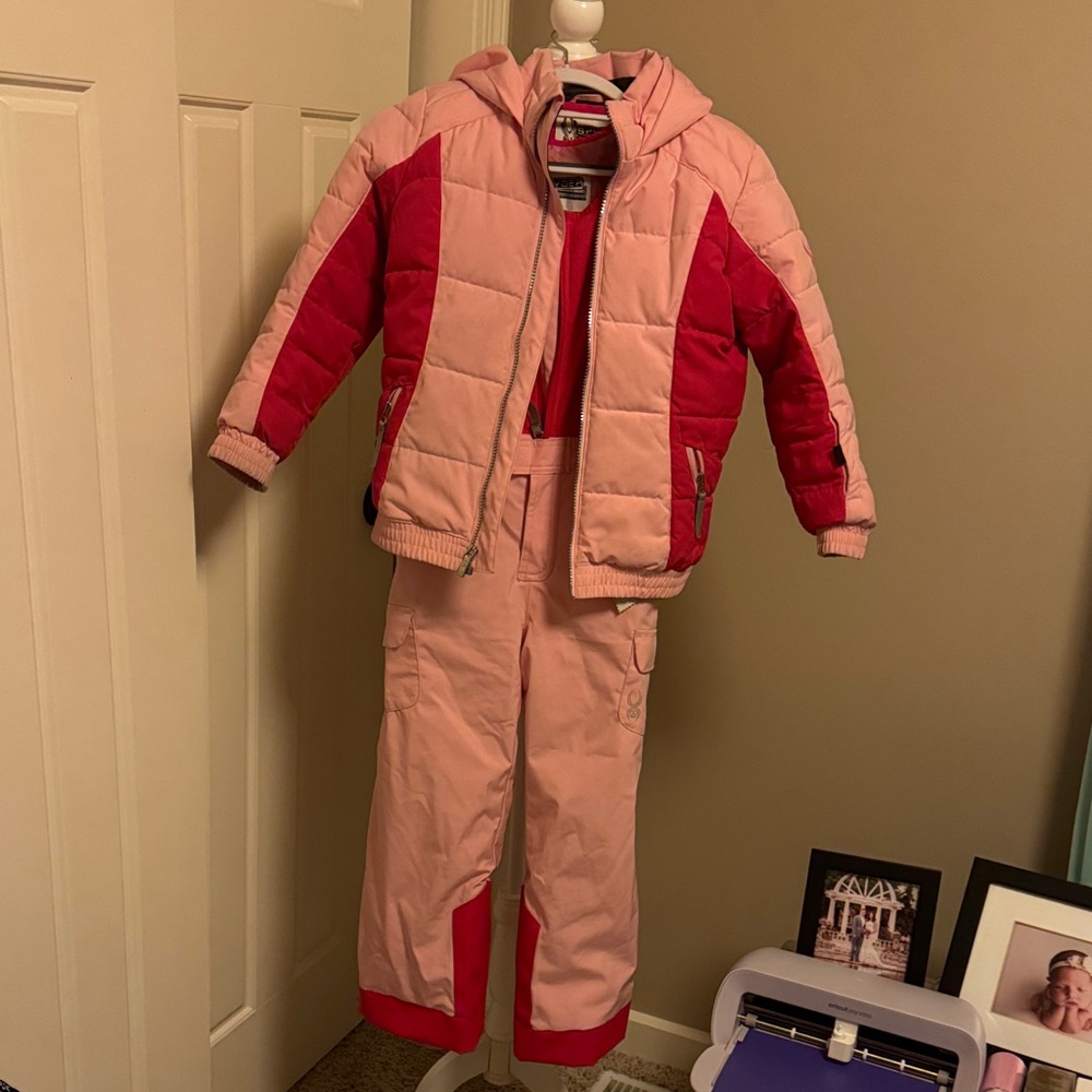 Pink Kids' spider Snowsuit